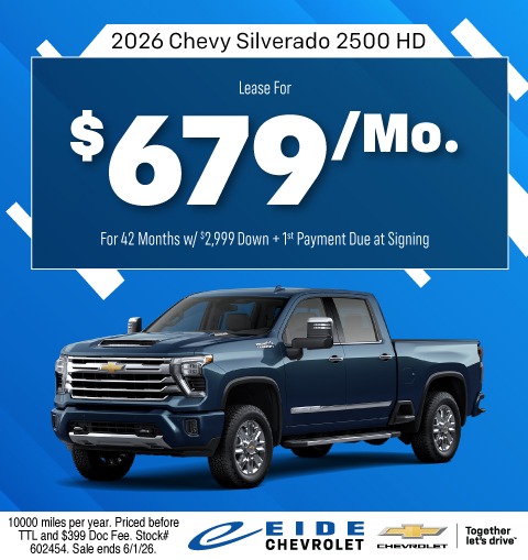 2026 Silverado 2500 Lease Special
